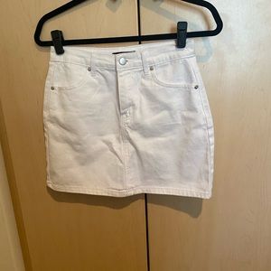 White jean skirt